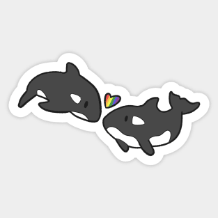 Gay whale pride Sticker